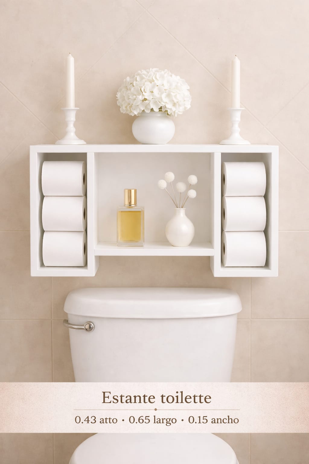 Estante Toilette de Madera para Baño