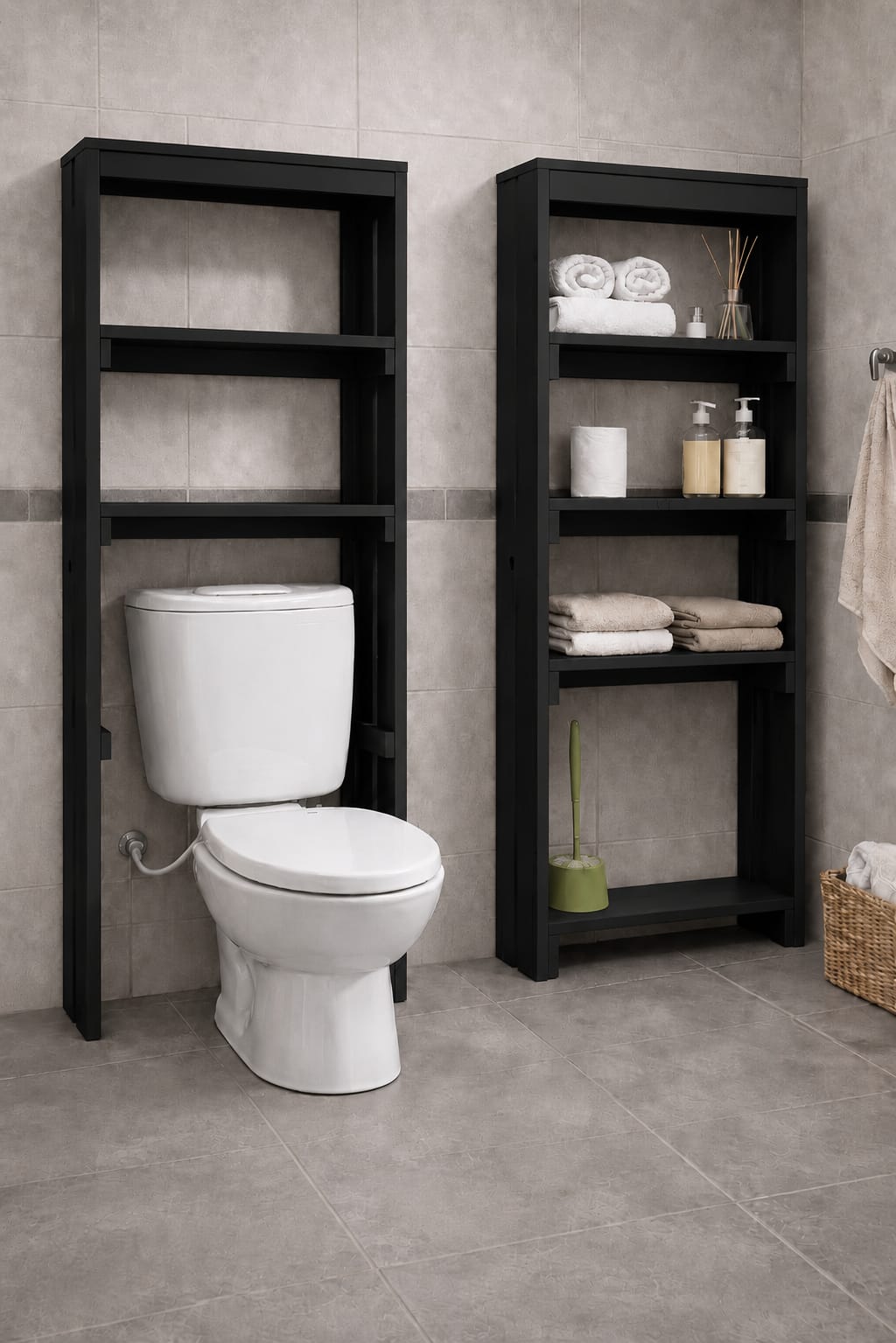 Set de 2 Estantes de Madera para Baño