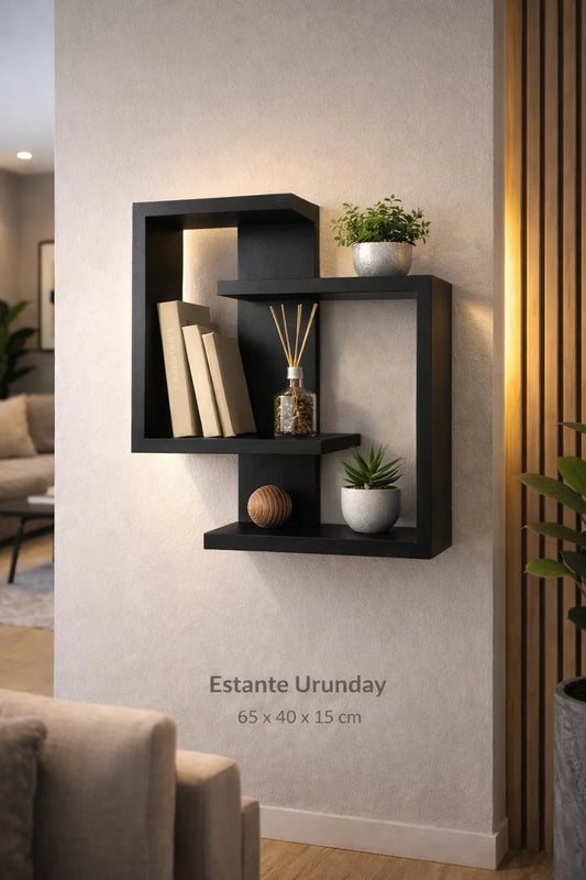 Estante Urunday de Madera para Pared - Repisa Flotante