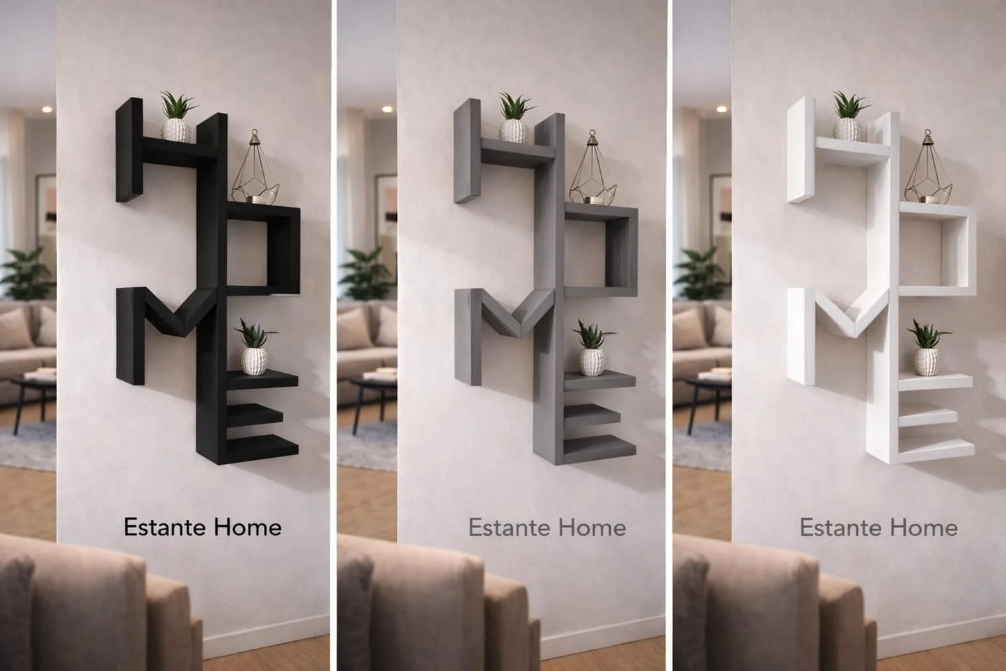 Estante Home de Madera para Pared - Repisa Flotante