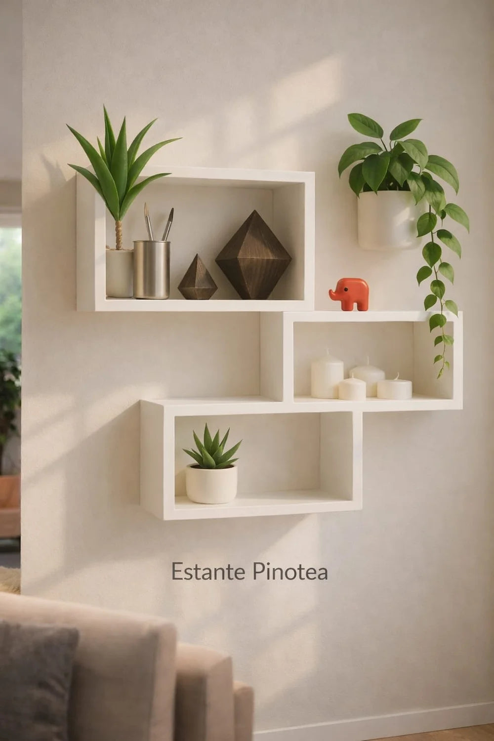 Estante Pinotea de Madera para Pared - Repisa Flotante
