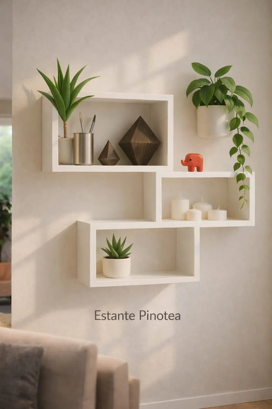 Estante Pinotea de Madera para Pared - Repisa Flotante