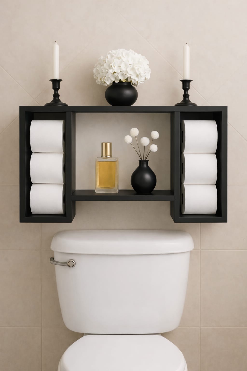 Estante Toilette de Madera para Baño
