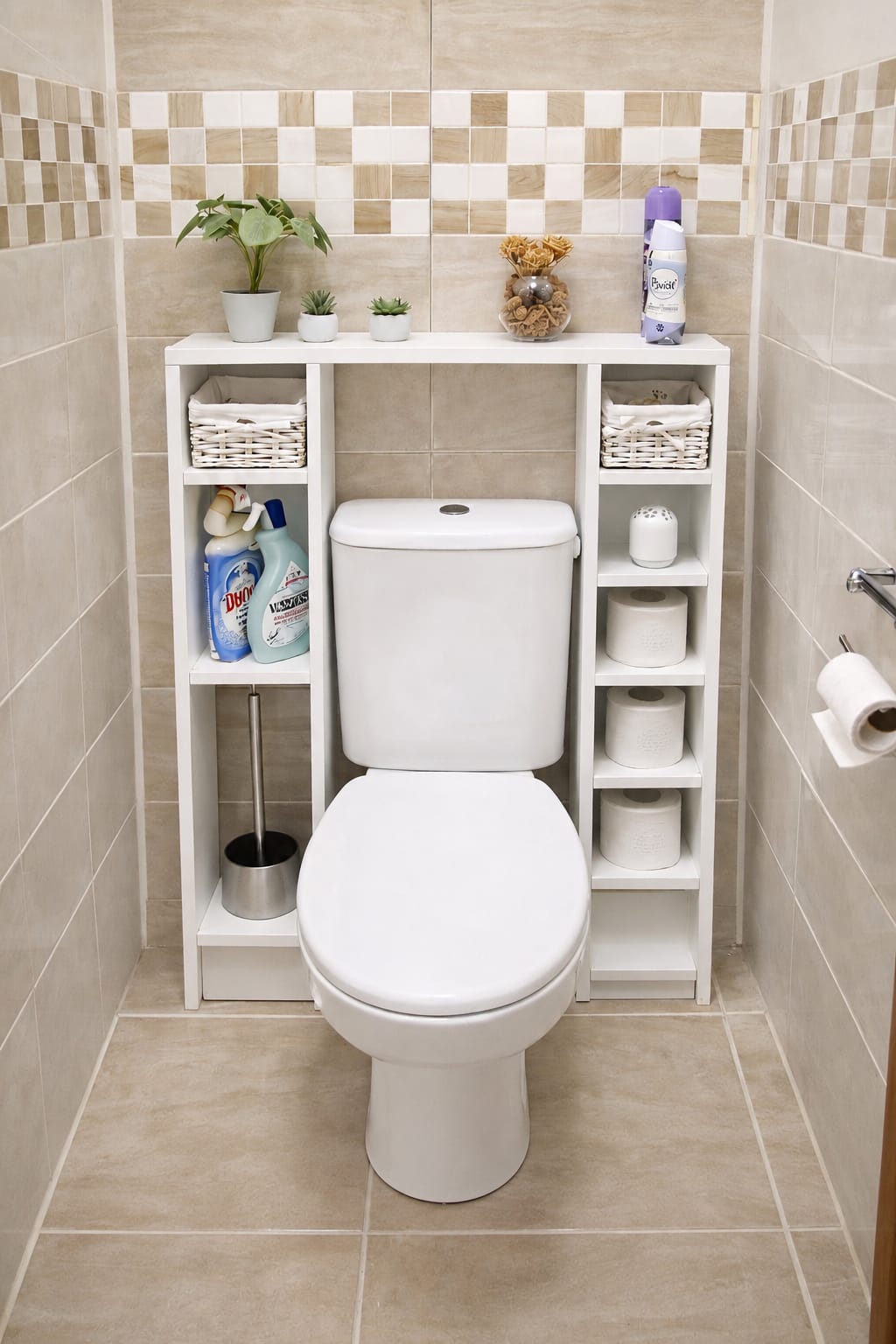 Organizador Sobre Inodoro de Madera para Baño