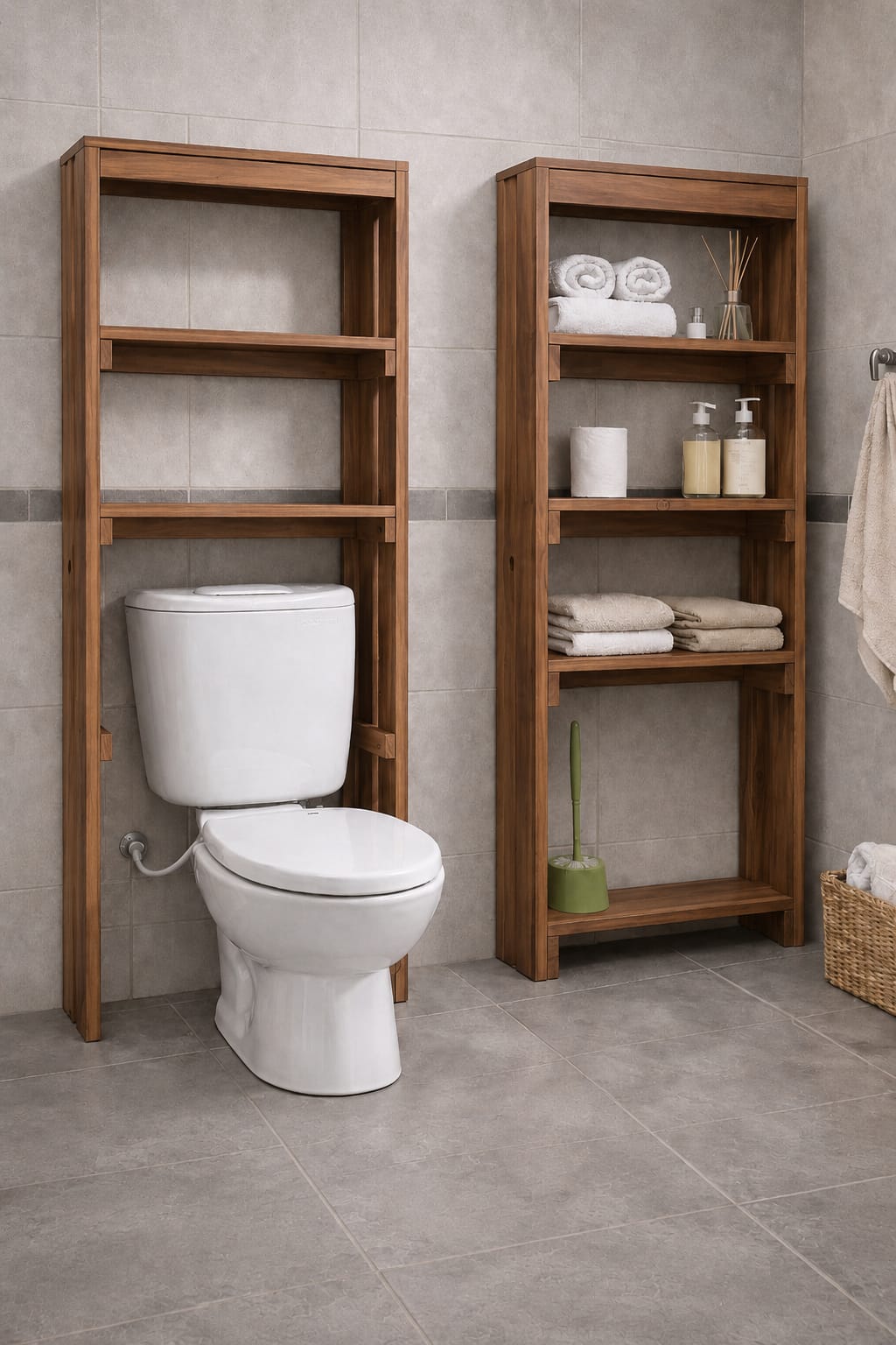 Set de 2 Estantes de Madera para Baño
