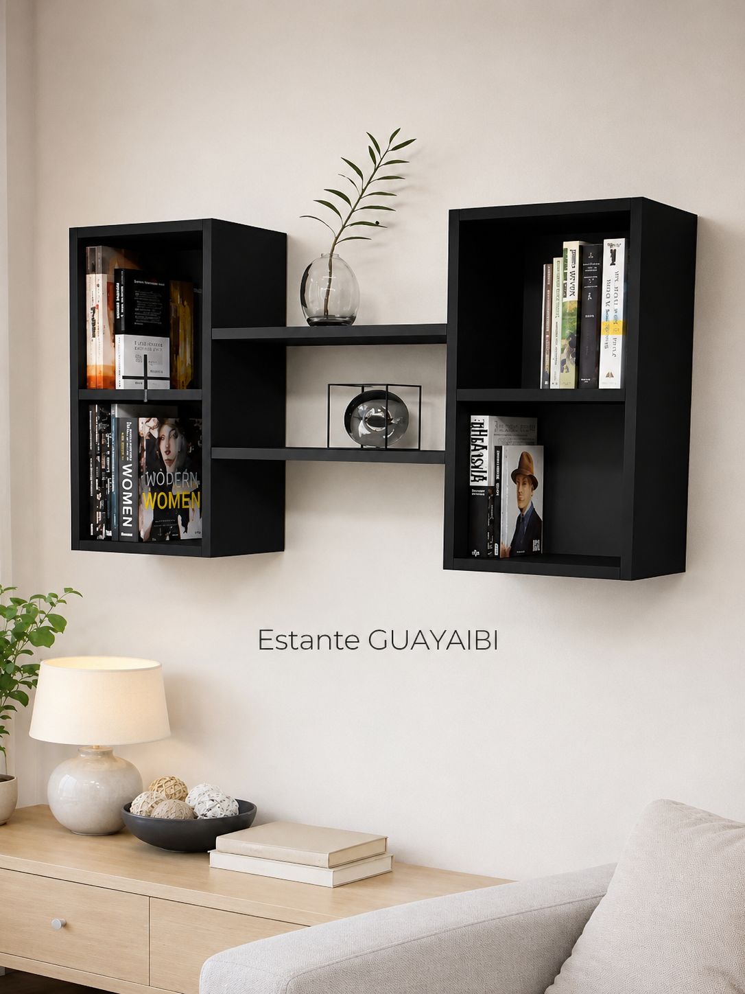 Estante Flotante Guayaibí \ Biblioteca de pared  moderna