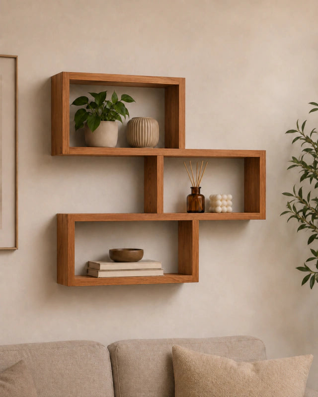 Estante Pinotea de Madera para Pared - Repisa Flotante