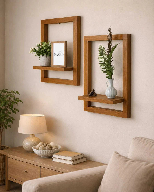 Estante Ibirá Pitá de Madera para Pared - Repisa Flotante